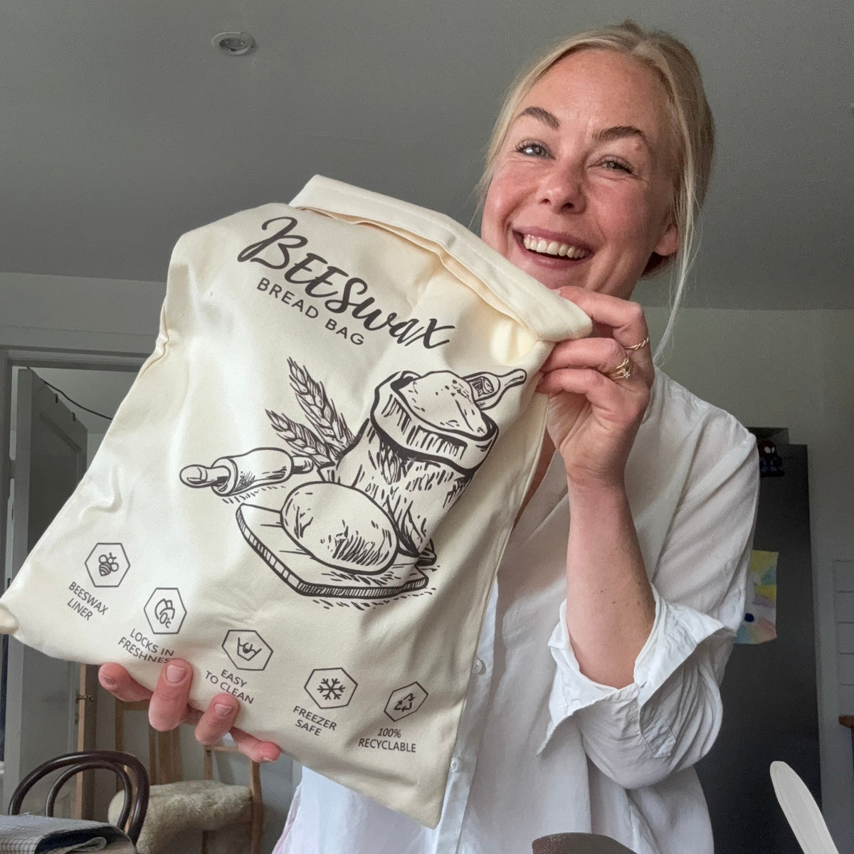 Økologisk bivoks brødpose – 100 % bomuld